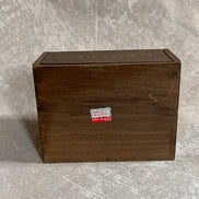 Vintage Japanese Export Wood Recipe Box | Patriotic Eagle & Stars | Gold Lettering | Made in Japan | 1950s–1960s | Mid-Century Kitchen
