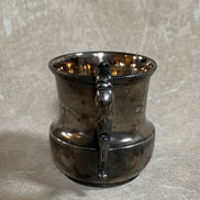 Monarch Silver Co. Triple Plate Victorian Christening Cup, Engraved Floral, Pattern 95