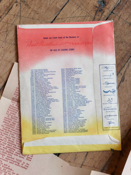 Vintage Aunt Martha's Hot Iron Transfer #3630 "Activate the Dishes," Animated Kitchen Embroidery Pattern