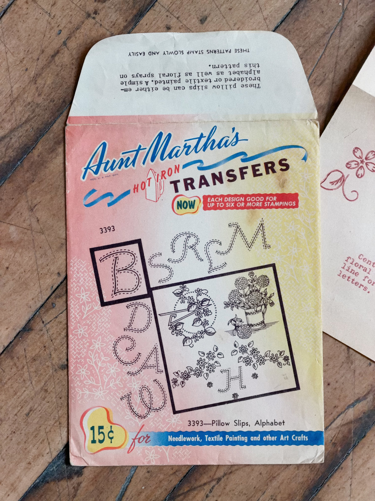Vintage Aunt Martha's Hot Iron Transfer #3393 