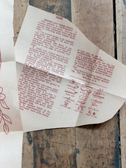 Vintage Aunt Martha's Hot Iron Transfer #3268 "Three Pillowslip Motifs," Colonial Girl, Roses & Bluebird Embroidery Pattern