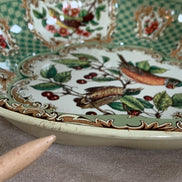 Daher Decorated Ware Bird and Cherry Tin Serving Tray, 1971