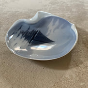Bing & Grøndahl B&G Denmark Porcelain Trinket Dish | Sailboat Maritime Scene | Grisaille Underglaze | Made in Denmark | Model 474 | Danish Porcelain Collectible