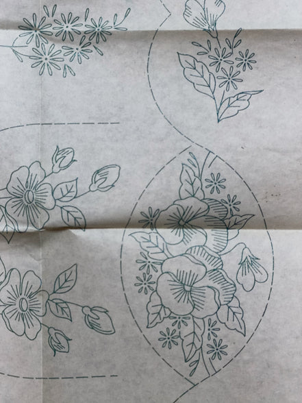Vintage Hot Iron Transfer Pattern 831 "Embroidered Linens," Pansy, Wild Rose & Butterfly Motifs for Pillowcases, Towels & Scarves, Uncut