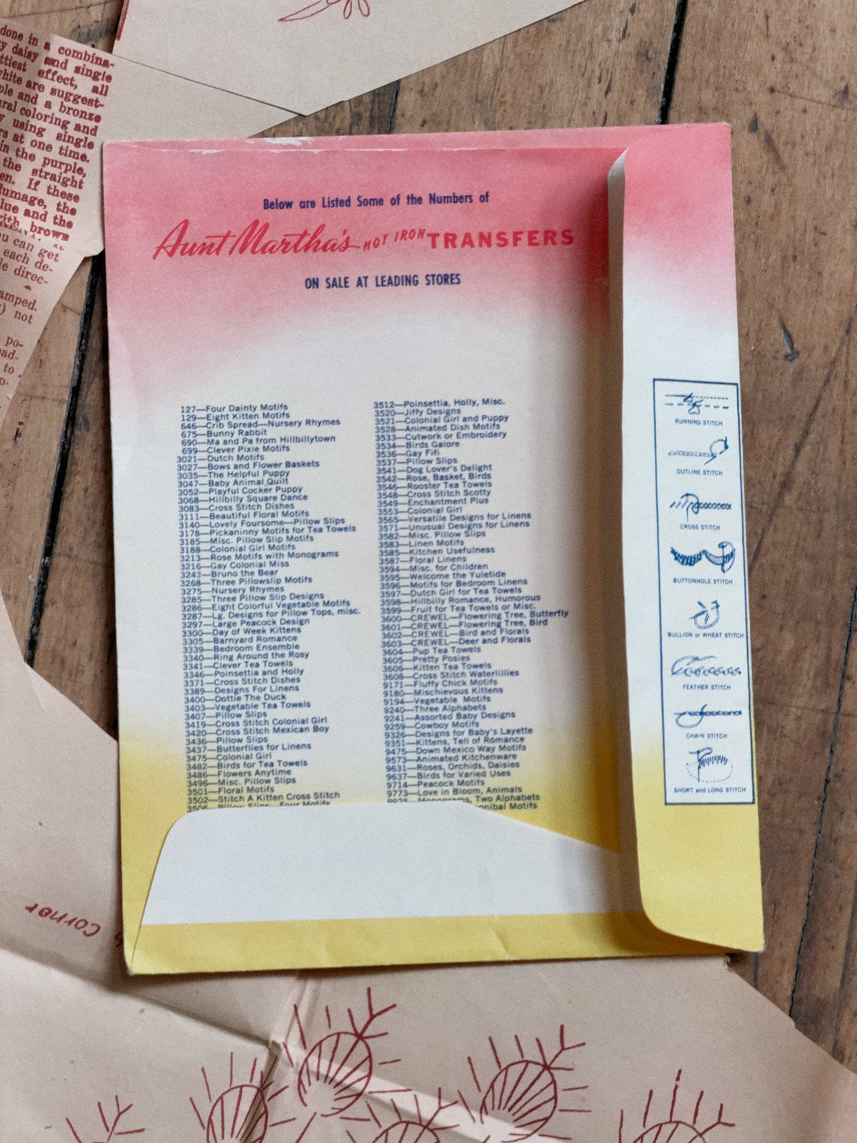 Vintage Aunt Martha's Hot Iron Transfer #9714 