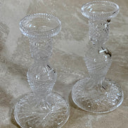 Single Waterford Crystal Alana candlestick showing full height and cut pattern — 1952+