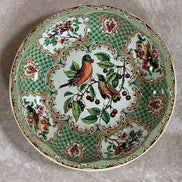Daher Decorated Ware Bird and Cherry Tin Serving Tray, 1971