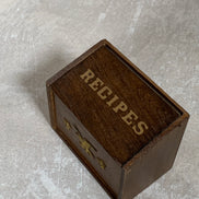 Vintage Japanese Export Wood Recipe Box | Patriotic Eagle & Stars | Gold Lettering | Made in Japan | 1950s–1960s | Mid-Century Kitchen