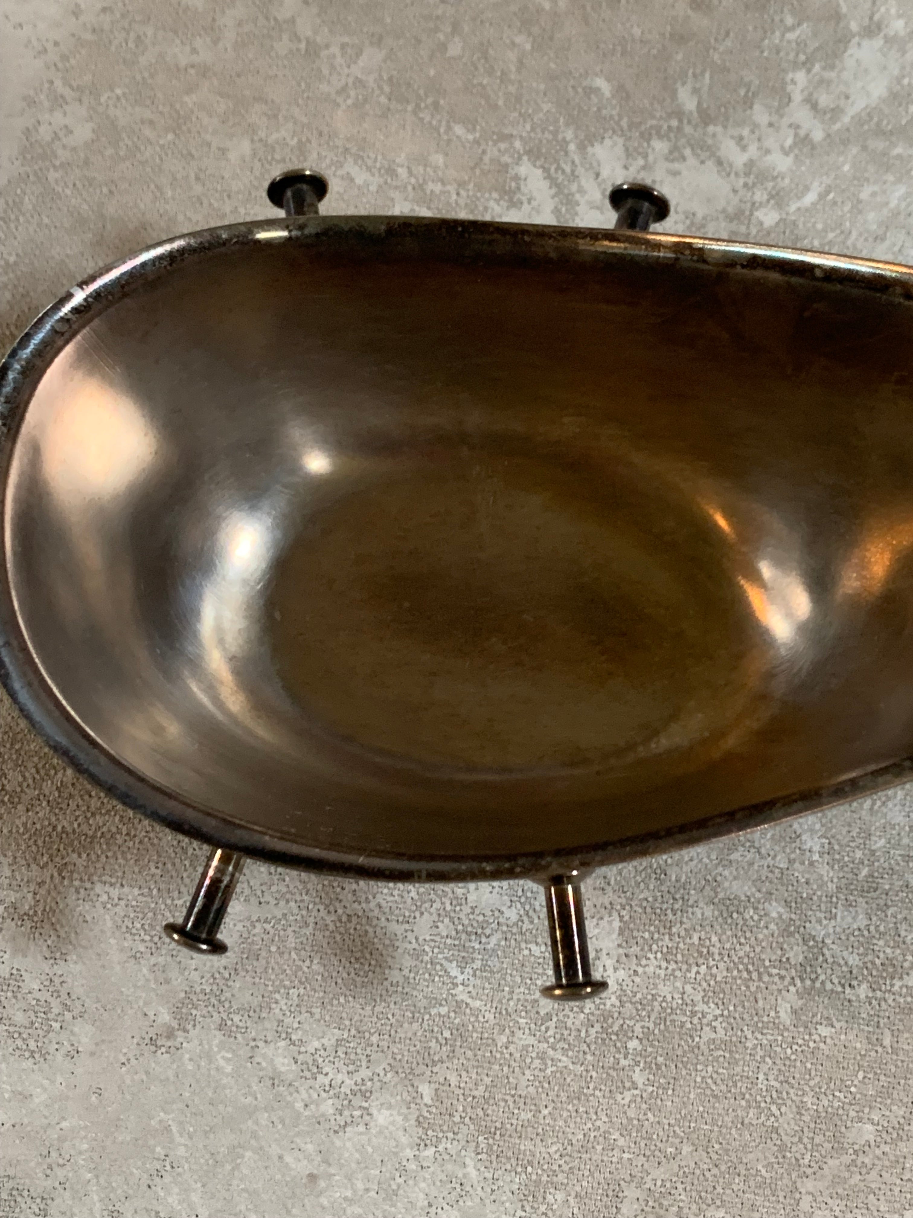 F.B. Rogers Silver Co. Gravy Boat on Rococo Warming Stand, Complete