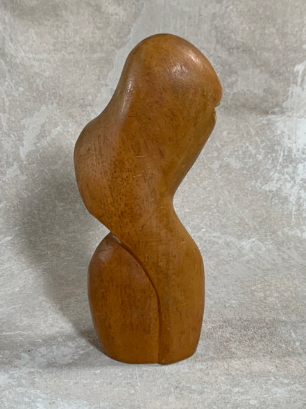 Philippine Hand-Carved Hardwood Female Bust | Modigliani Influence | Manila, 1969