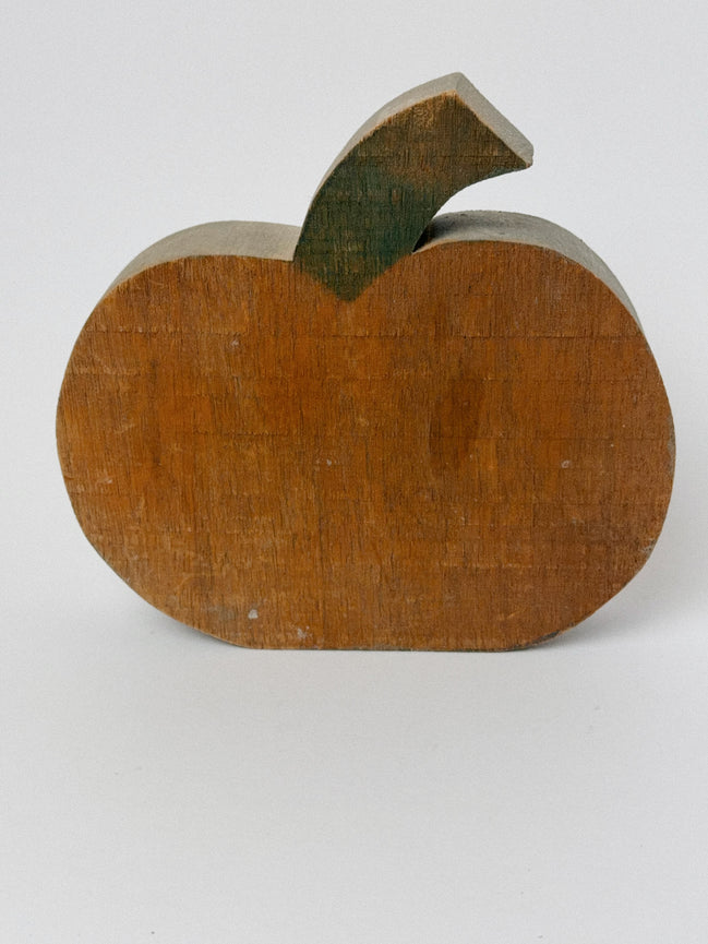 Rustic Wooden Pumpkin Shelf Sitter, Stained Wood