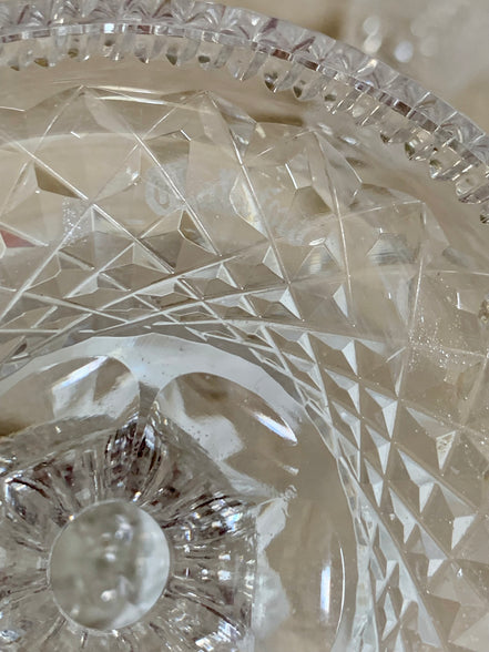 Side profile of Waterford Crystal Alana pattern candlestick — full-lead crystal, 1952+