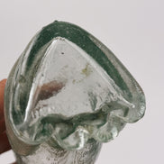 Mid-Century Style Figural Glass Cat Decanter, Green Tint, Made in Taiwan