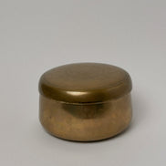 Round Brass Trinket Box with Lid