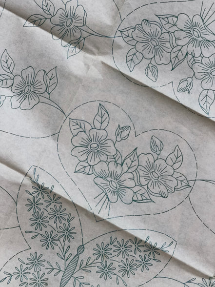 Vintage Hot Iron Transfer Pattern 831 "Embroidered Linens," Pansy, Wild Rose & Butterfly Motifs for Pillowcases, Towels & Scarves, Uncut
