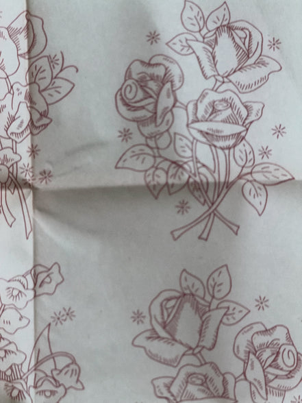 Vintage Aunt Martha's Hot Iron Transfer #3254 "14 Floral Motifs," Pansy, Rose & Sweet Pea Embroidery Pattern with Crochet Edgings