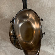F.B. Rogers Silver Co. Gravy Boat on Rococo Warming Stand, Complete