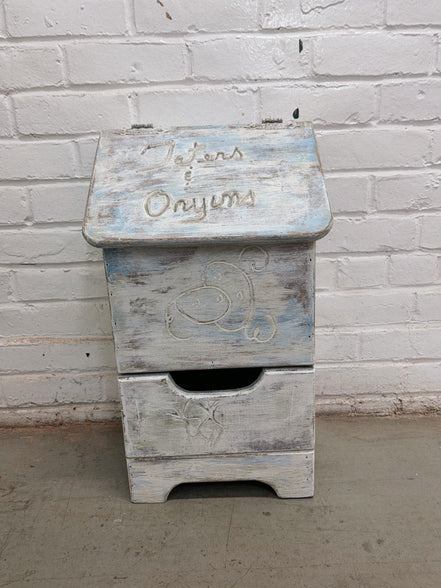 Taters and Onions Wooden Bin