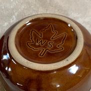 Western Stoneware Co. Mug Set of Two | WS Maple Leaf Mark | Brown Drip Glaze | Loop Handle | Monmouth Illinois | circa 1960s–1970s | Stoneware | Kitchen Decor