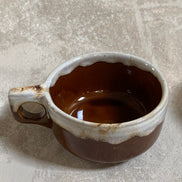 Western Stoneware Co. Mug Set of Two | WS Maple Leaf Mark | Brown Drip Glaze | Loop Handle | Monmouth Illinois | circa 1960s–1970s | Stoneware | Kitchen Decor