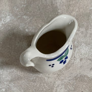 Arabia Finland Pomona Blueberry Creamer | Raija Uosikkinen | Cobalt Band | Scalloped Rim | Finnish Porcelain | Mid-Century Scandinavian | Made in Finland