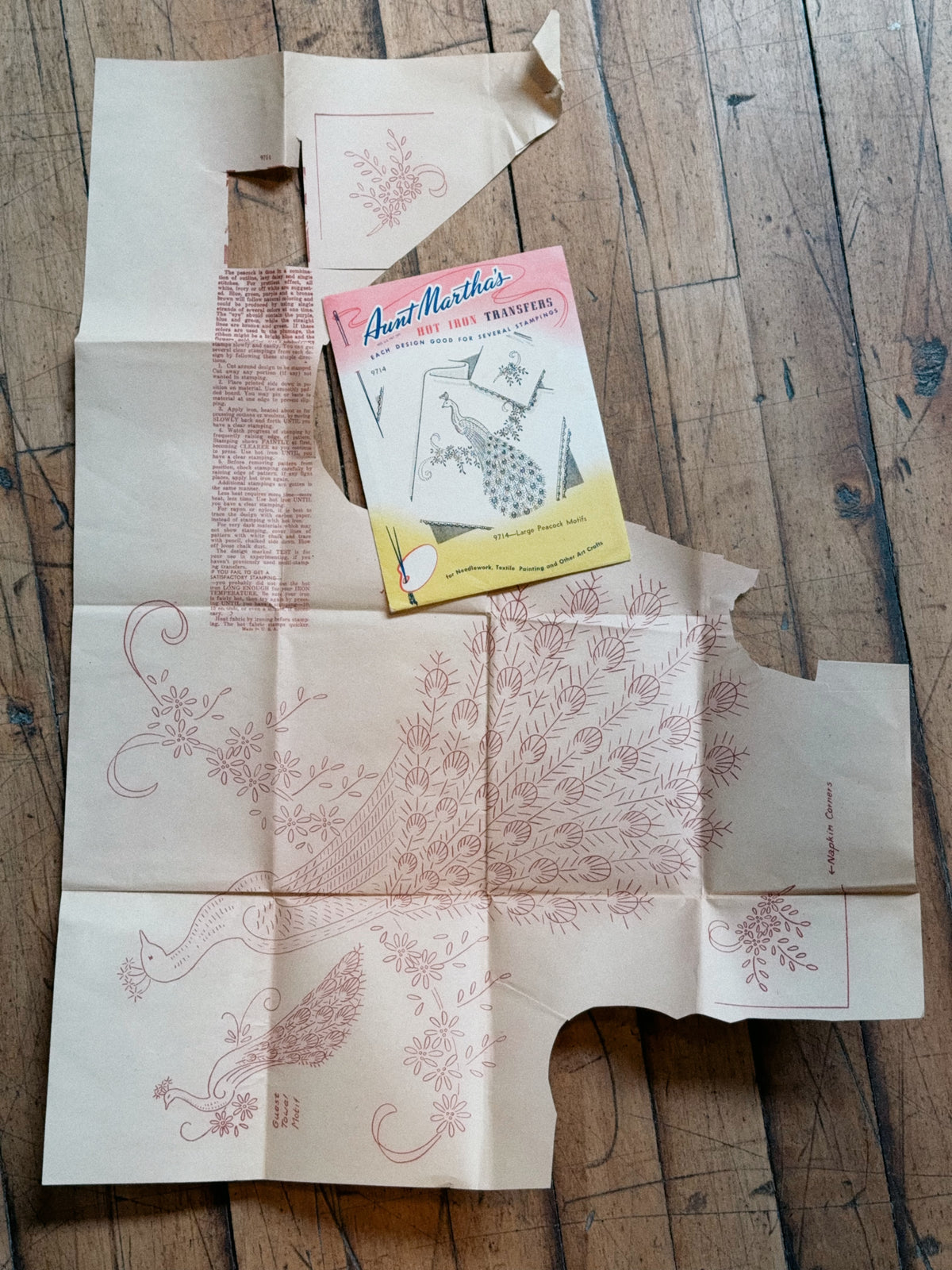 Vintage Aunt Martha's Hot Iron Transfer #9714 