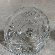 Cut Glass Lidded Candy Jar, Starburst Pattern, Mid-Century