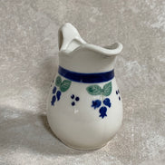 Arabia Finland Pomona Blueberry Creamer | Raija Uosikkinen | Cobalt Band | Scalloped Rim | Finnish Porcelain | Mid-Century Scandinavian | Made in Finland