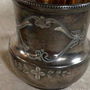 Monarch Silver Co. Triple Plate Victorian Christening Cup, Engraved Floral, Pattern 95