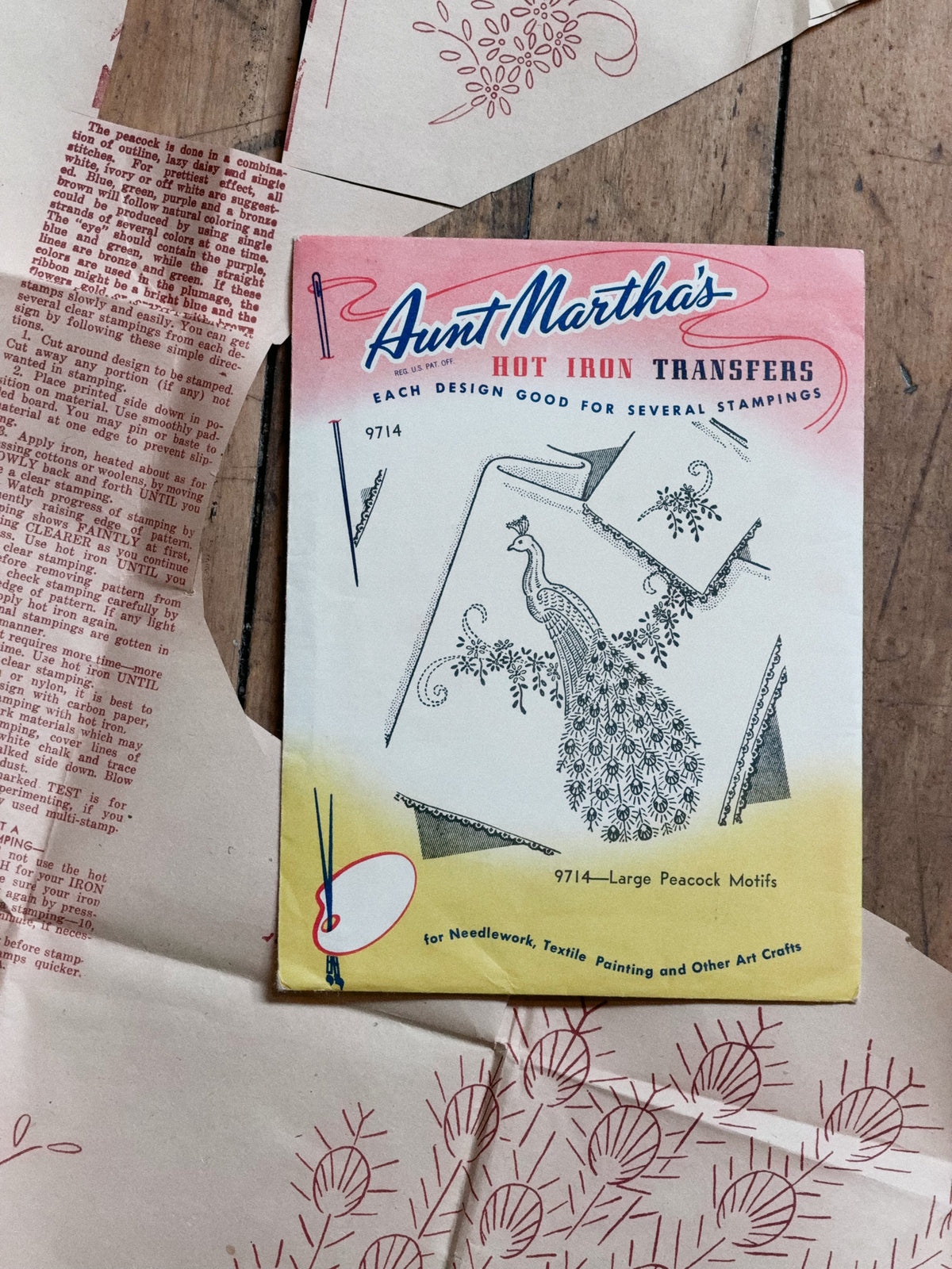 Vintage Aunt Martha's Hot Iron Transfer #9714 