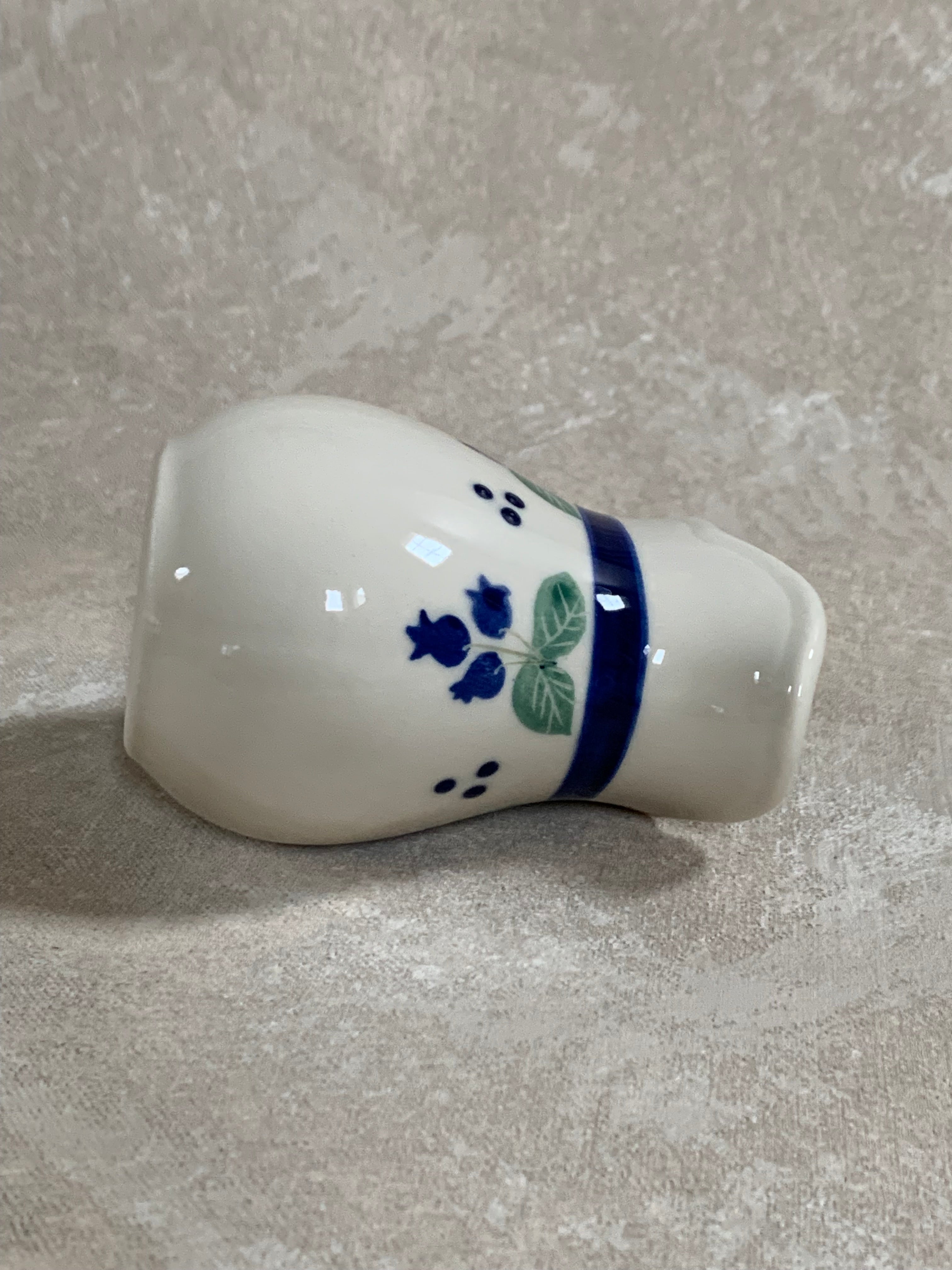 Arabia Finland Pomona Blueberry Creamer | Raija Uosikkinen | Cobalt Band | Scalloped Rim | Finnish Porcelain | Mid-Century Scandinavian | Made in Finland