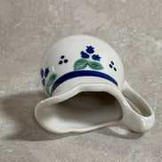 Arabia Finland Pomona Blueberry Creamer | Raija Uosikkinen | Cobalt Band | Scalloped Rim | Finnish Porcelain | Mid-Century Scandinavian | Made in Finland