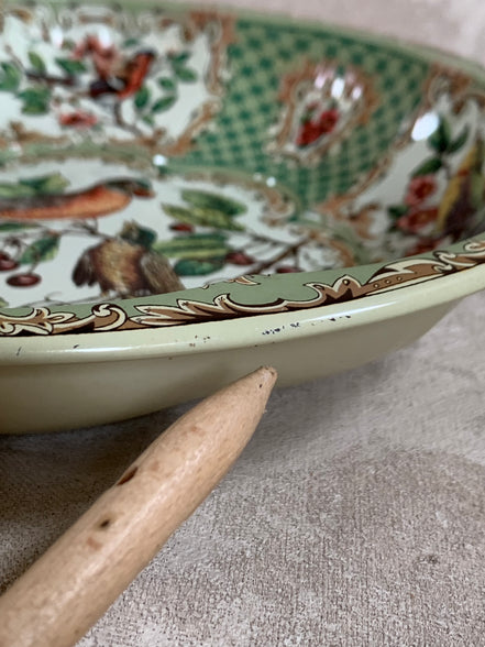 Daher Decorated Ware Bird and Cherry Tin Serving Tray, 1971