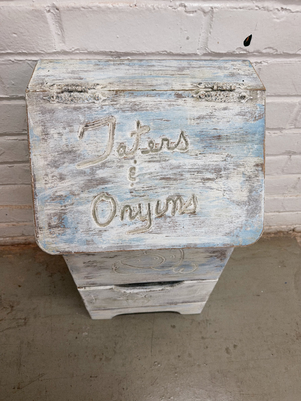 Taters and Onions Wooden Bin
