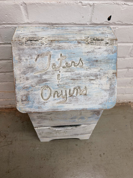 Taters and Onions Wooden Bin