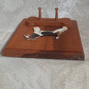 Rough-Coat Terrier Wall Hook Plaque | Bone-Shaped Double Peg Rail | Stoney Hill Sensations | Mudroom Decor
