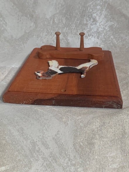 Rough-Coat Terrier Wall Hook Plaque | Bone-Shaped Double Peg Rail | Stoney Hill Sensations | Mudroom Decor
