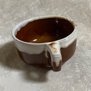 Western Stoneware Co. Mug Set of Two | WS Maple Leaf Mark | Brown Drip Glaze | Loop Handle | Monmouth Illinois | circa 1960s–1970s | Stoneware | Kitchen Decor
