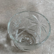 Cut Glass Lidded Candy Jar, Starburst Pattern, Mid-Century