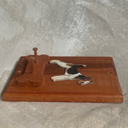 Rough-Coat Terrier Wall Hook Plaque | Bone-Shaped Double Peg Rail | Stoney Hill Sensations | Mudroom Decor