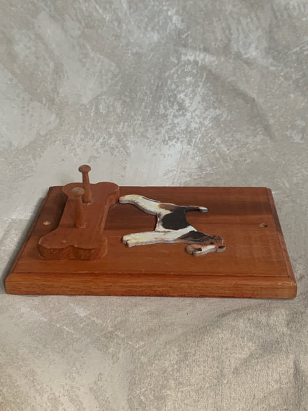 Rough-Coat Terrier Wall Hook Plaque | Bone-Shaped Double Peg Rail | Stoney Hill Sensations | Mudroom Decor