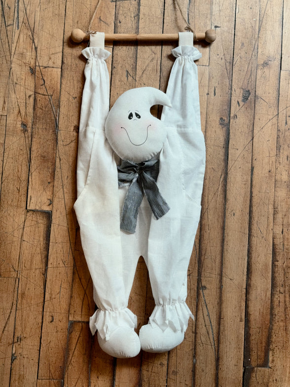 Jo-Ann Fabrics Hanging Ghost on Wooden Dowel, Halloween 1999
