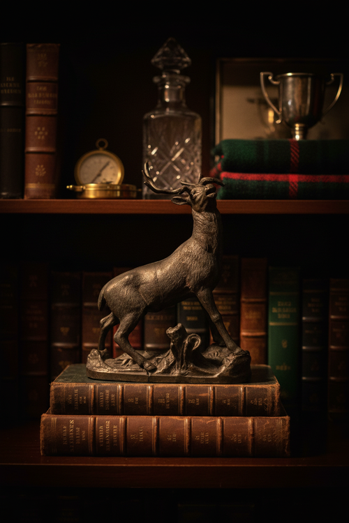 Stag Figurine — Hero Focus Ralph Lauren Bookcase